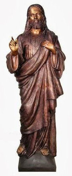 Bronze Blessing Jesus Life-Size Sculpture Outdoor Religious Statuary
